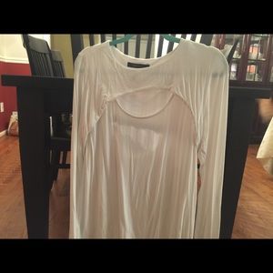 Beautiful BCBG long sleeve white top.