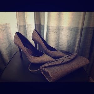 Glitzy Guess Heels sz 10 & Purse (purse not guess)