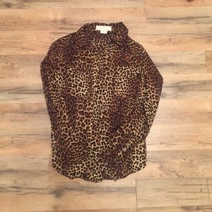 Michael  Michael Kors leopard print top!
