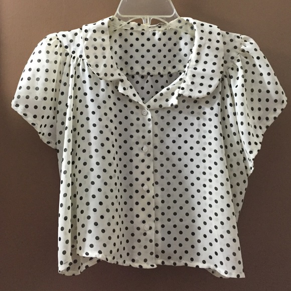 Vintage Polka Dot Blouse
