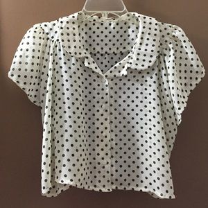 Vintage Polka Dot Blouse