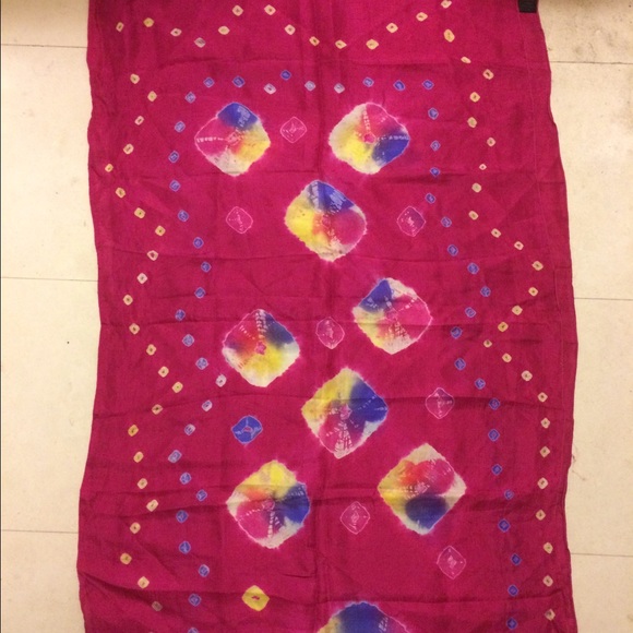 Tie dye silk scarf. Worn once