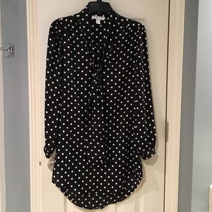 Polka dot shirt dress Size Small