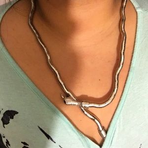 Metal wrap around snake necklace/bracelet