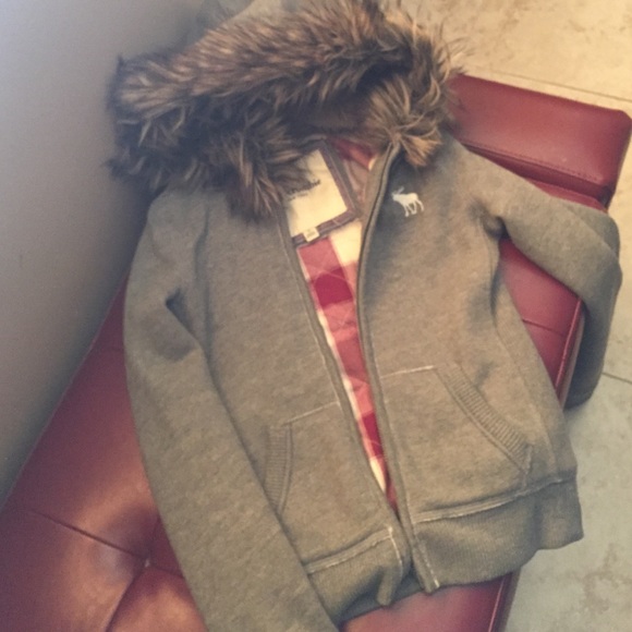 Abercrombie fur hooded jacket