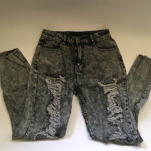 Black Stone Washed Jeans!
