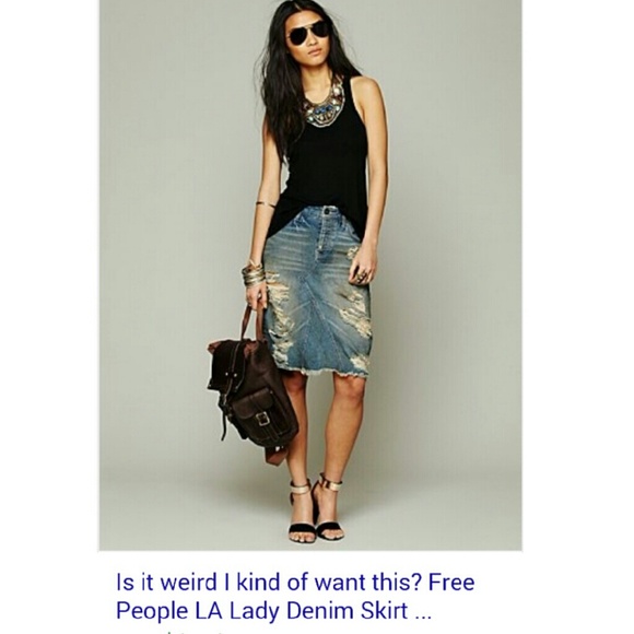 DESPERATELY ISO Free people LA lady denim skirt