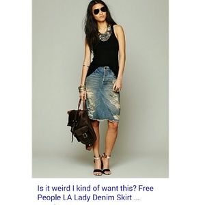 DESPERATELY ISO Free people LA lady denim skirt