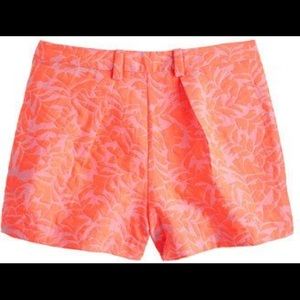 Tap Short in Neon Coral Jacquard