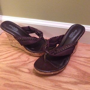 Brown Charlotte Russe Wedge Sandals