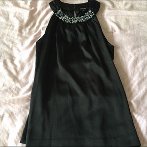 Beaded neckline top