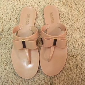 Micheal kors, blush pink/ nude jelly sandals