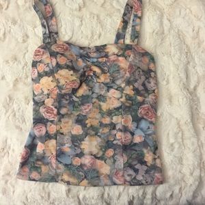 Floral print crop top