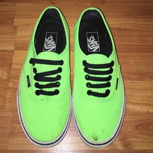 Womens size 8 lime green vans worn a few times