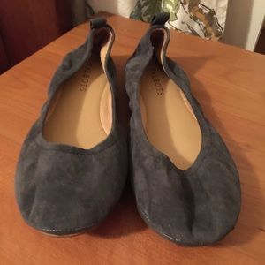 Talbots Grey Suede Ballet Flats