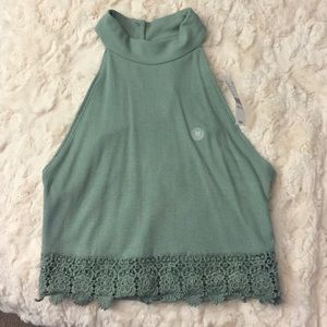 Mint green crop top