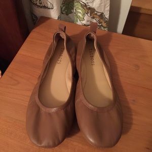 Talbots Brown Leather Ballet Flats