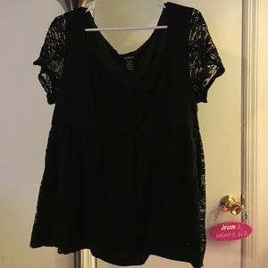Torrid black lace shirt