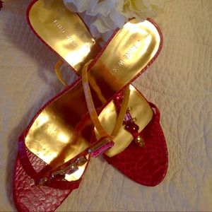 Nine West fuchsia heels size 7 1/2