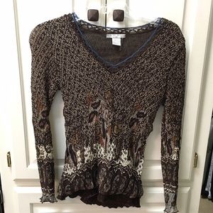 Alberto Makali top with detail at neckline.