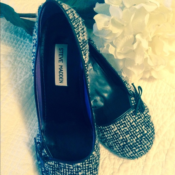 Black and white small heel