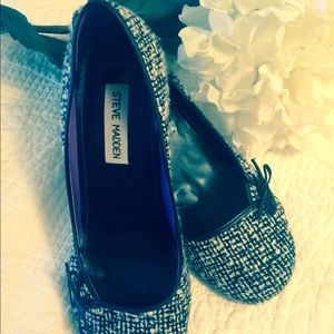 Black and white small heel