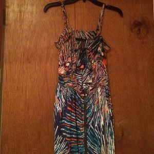 Multicolored spaghetti strap dress