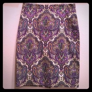 No. 2 Pencil Skirt in Paisley
