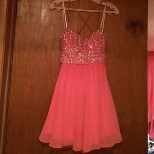 Prom dress light pink only warn once
