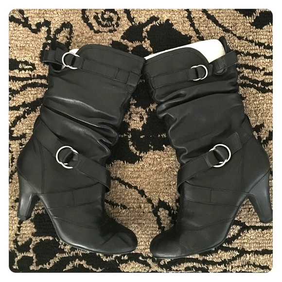 Steve Madden black Leather Boots