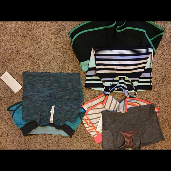 3 Set of Lululemon Speed Shorts and CRB Tanks