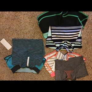 3 Set of Lululemon Speed Shorts and CRB Tanks