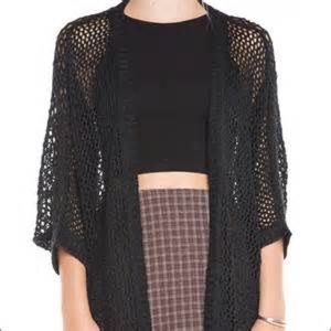 Long black brandy Melville cardigan