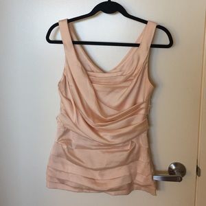 Express baby pink silk blouse