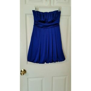 Strapless blue purple dress