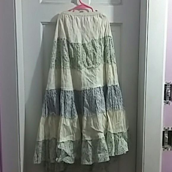Multipatterned boho skirt