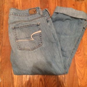 Light AE capris w/ holes