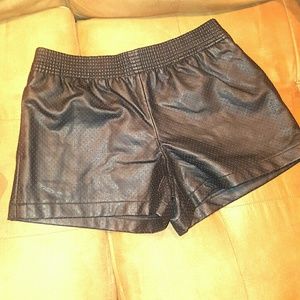 Club Monaco faux leather shorts