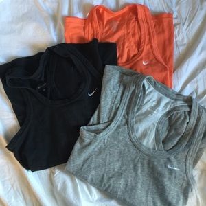 3 Nike Women's Dri Fit Tanks