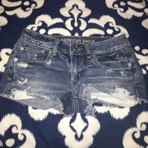 American Eagle Ripped Denim Shorts
