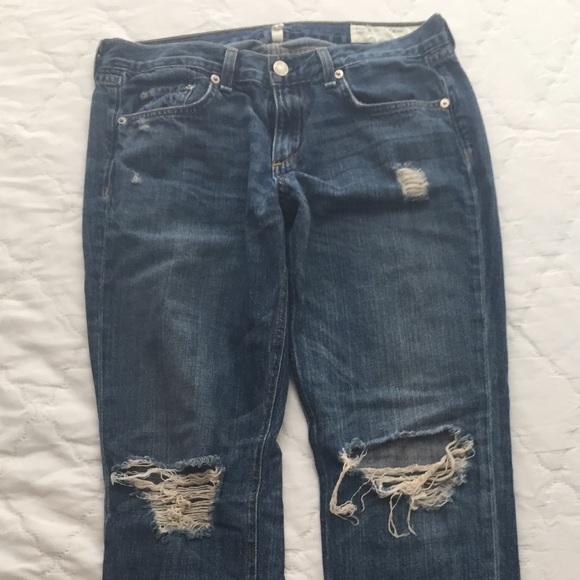 Rag And Bone For Intermix Boyfriend Cropped Jeans - image 3