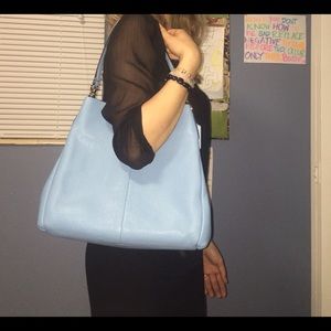Coach Bluejay Pebbled Leather Phoebe Bag