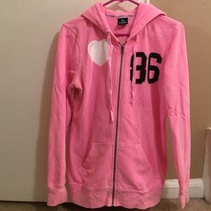 Victoria's Secret PINK bright pink zip up