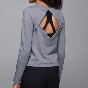 Grey Open Back Sweater