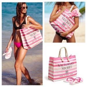 Victoria's secret flip flops and bags