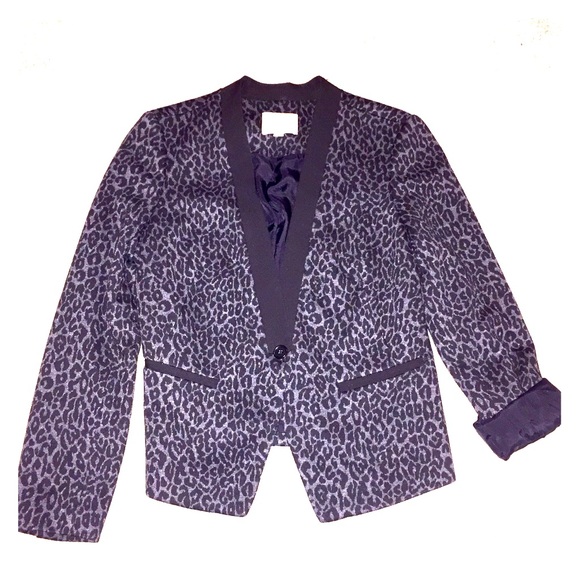 Leopard Print Boyfriend Blazer from Loft