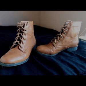 Camel colored Forever 21 Combat Boots