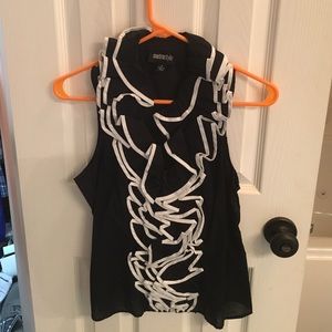 Black an white blouse