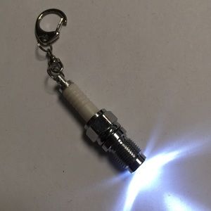 LED Spark Plug keychain
