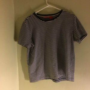 VINTAGE Liz Claiborne Striped Boatneck Tee